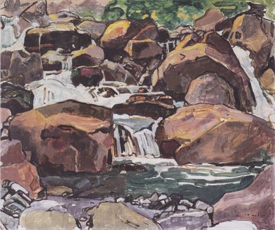 Bergbach bei Champéry von Ferdinand Hodler